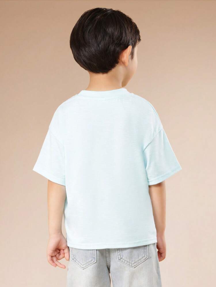 Slub Crew Neck Pocket Tee With Brand Detail