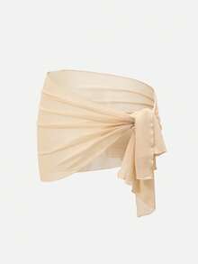 Swim Oasis 26SS 女士春夏沙滩套装，连体或分体式，优雅名媛复古波西米亚海洋风，饰以精致3D立体花卉图案，不对称肩部连体裤搭配裹身式短裙，高级套装 - 彩色 - 查看 7