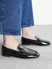 CUCCOO BIZCHIC 新款復古時尚百搭簡約通勤女鞋 春假復活節適用 - 純黑色 - 查看 4