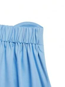 GlowEve Women's Spring/Summer New Fashion Petal Design A-Line Flared Elegant Date/Commute Skirt - Blue - View 7