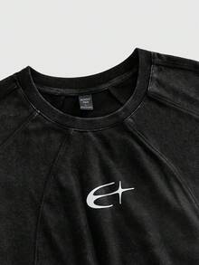 ROMWE MEN Minimalist Arched Elegant Sports Camisole - Black - View 3