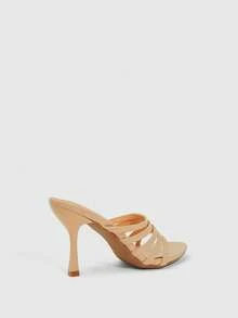 CUCCOO SZL Women Shoes Spring And Summer New Apricot Pointed Stiletto Multi-Strip Women's High-Heeled Sandals Fashionable And Comfortable Versatile Sexy Party Women's Sandals - Apricot - View 3