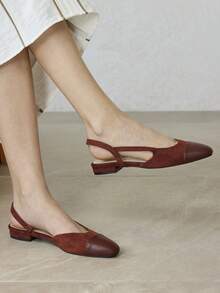 MOTF PREMIUM ZAPATOS PLANOS DE MUJER CON TIRAS CRUZADAS CÓMODOS - Marrón - Ver 6