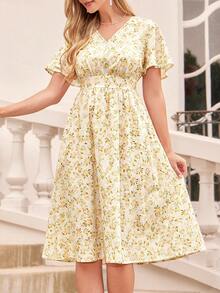 Amorya 女士浪漫碎花V领连衣裙，乡村风格，适合复活节、度假、甜美优雅的场合，可用于度假、约会、节日、派对、毕业典礼、婚礼宾客、海滩、舞会礼服、女士夏季连衣裙、夏季度假大码女装、大码夏季连衣裙、大码吊带裙、大码波西米亚风连衣裙、复活节大码连衣裙、沙滩连衣裙、女士夏季连衣裙、女士吊带裙、端庄复活节连衣裙、茶歇裙、黄色碎花连衣裙、女士黄色春季连衣裙、柠檬黄连衣裙、女士端庄春季连衣裙、春夏女装、女士度假连衣裙、波西米亚风连衣裙、女士碎花夏季连衣裙、夏季休闲连衣裙、西班牙风格黄色连衣裙、女士休闲连衣裙、女士春季连衣裙、女士夏季连衣裙、女士碎花连衣裙、女士复古连衣裙 - 彩色 - 查看 6