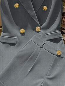 Franclia 优质无袖背心和短裤两件套 - 灰色 - 查看 4