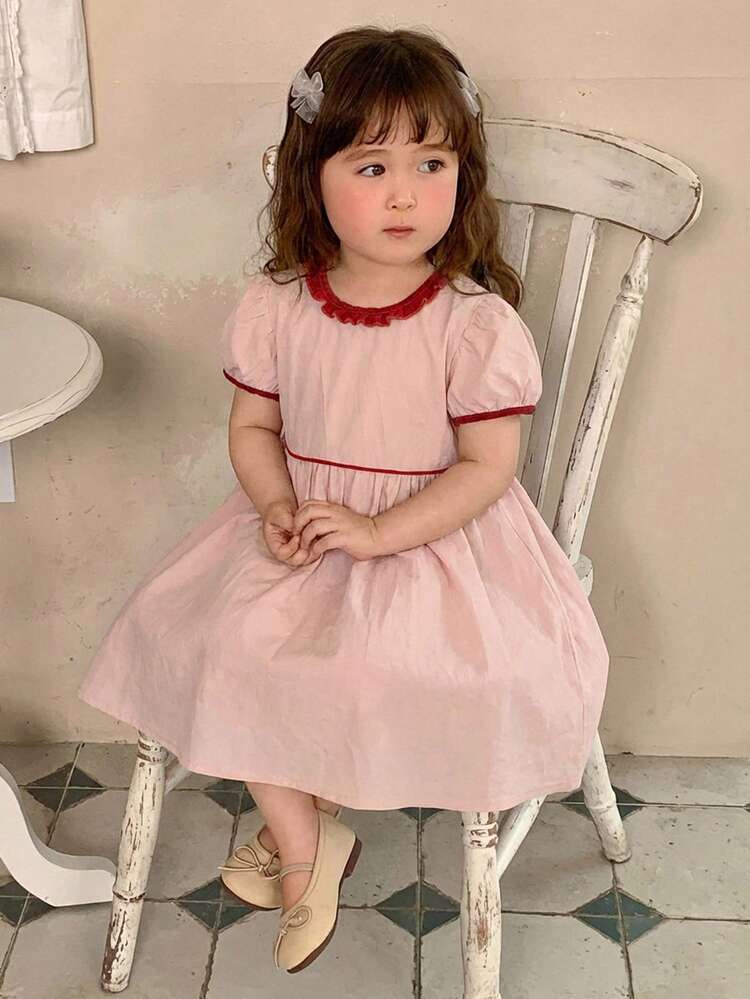 Baby Girl French Style Bow Back Sleeveless Summer Dress