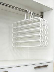 10-Piece/8-Piece/5-Piece/4-Piece/2 Pieces/1-Piece Wardrobe Storage Rack, 5-Tier Plastic Scarf Rack, Trouser Rack - Multicolor - View 1