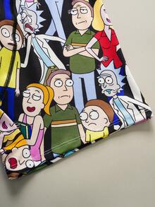 Rick and Morty X SHEIN 1pc Men's Cartoon Character Printed Boxer Briefs - Black - View 6
