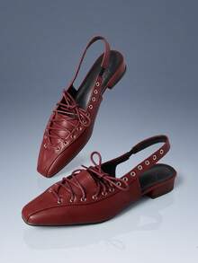 CUCCOO GRLICON Women Flats - Burgundy - View 2