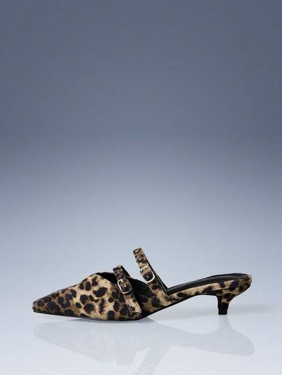 CUCCOO GRLICON Tacones altos de diseño con hebilla de punta fina para uso diario de moda para mujeres