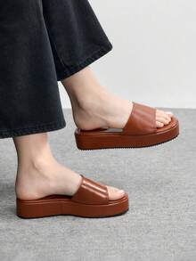 CUCCOO BIZCHIC Giày sandal đế xuồng thời trang nữ, sandal hở mũi, sandal cao gót đế platform, thích hợp cho kỳ nghỉ, du lịch, mặc hàng ngày và đi biển. - Lạc đà - Xem 1