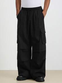 TOKVUE Quần cargo nam nữ unisex kiểu dáng thể thao thường ngày, thời trang và đa năng. - màu đen - Xem 4