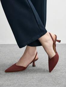 CUCCOO BIZCHIC Women's Pointed Toe Fashionable High Heels, Versatile For Daily Wear - Red - View 4