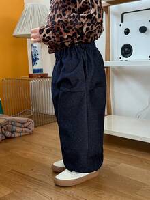 DAZY Toddler Boys' Loose Fit Denim Lantern Pants, Korean Style - Blue - View 5