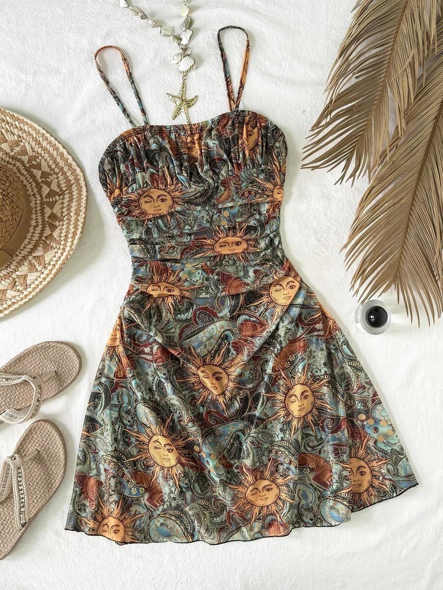 Serisse Kids Tween Girl Ditsy Floral Knit Camisole Dress - Multicolor - View 1