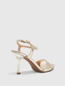 CUCCOO BIZCHIC Women Shoes Spring And Summer New Gold Round Toe Thin High Heel Ankle Strap Women's High Heel Sandals Fashionable And Comfortable Versatile Commuter Women's Sandals Women's Shoes - Light gold - View 9