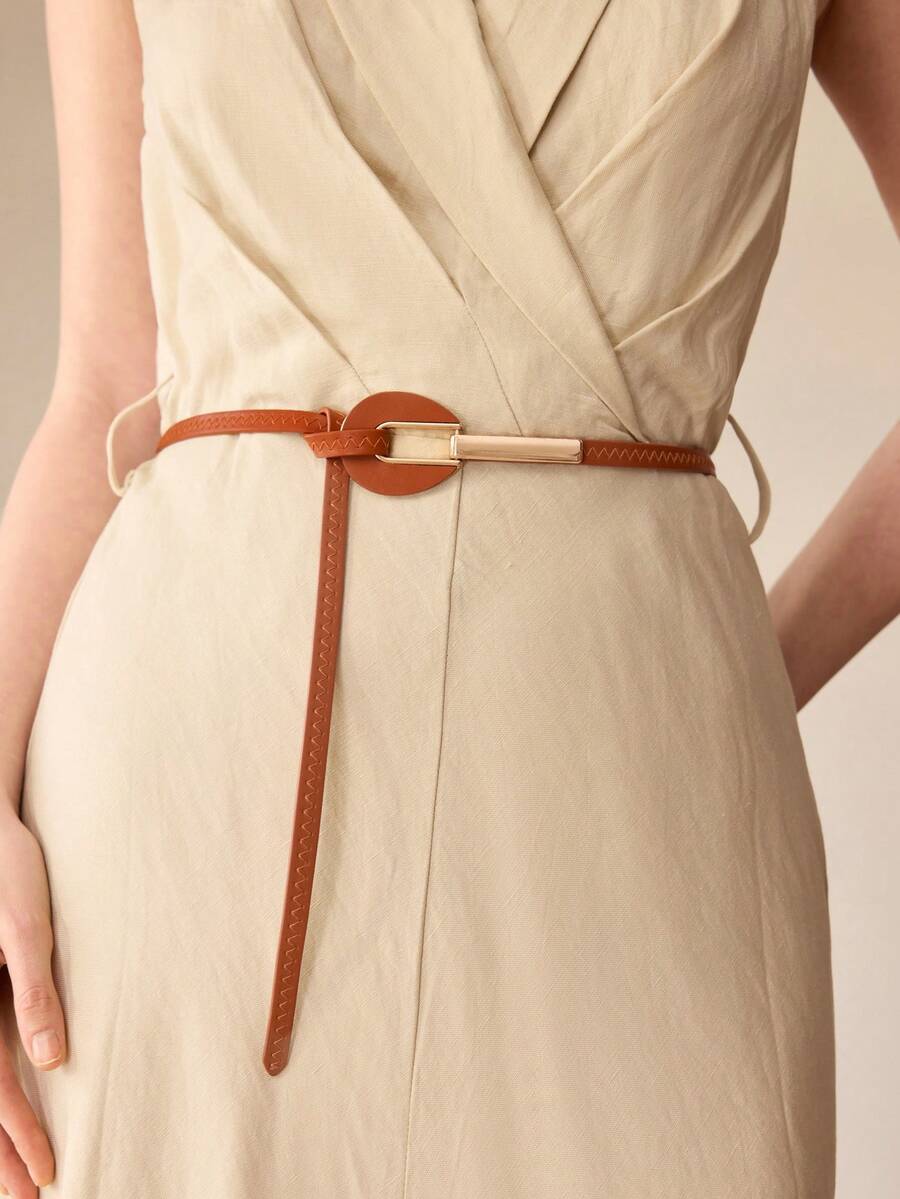 MOTF PREMIUM PRC BROWN CAR LINE FASHION BELT - Brown - View 2