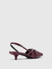 CUCCOO BIZCHIC Women Heeled Sandals Spring Shoes Summer - Burgundy - View 9