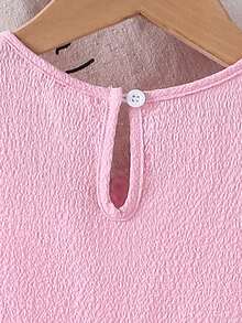 Genkimix Kids 2件套女童（小号）休闲针织黑色上衣背心和卡其色宽松裤，儿童夏季舒适日常服装 - 粉色 - 查看 8