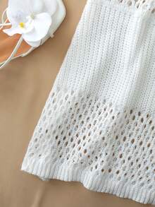 Pariaura 新款夏季海滩度假波西米亚休闲日常慵懒周末复古放松高端氛围百搭简约优雅纯色性感比基尼晚宴约会优雅女士欧美风女式针织两件套钩针两件套针织两件套奶油色两件套海滩两件套夏季两件套白色两件套半裙夏季两件套女士海滩度假套装女士两件套女士夏季套装两件套女士两件套女士夏季套装女士度假套装女士海滩套装两件套针织连衣裙 - 白色 - 查看 8