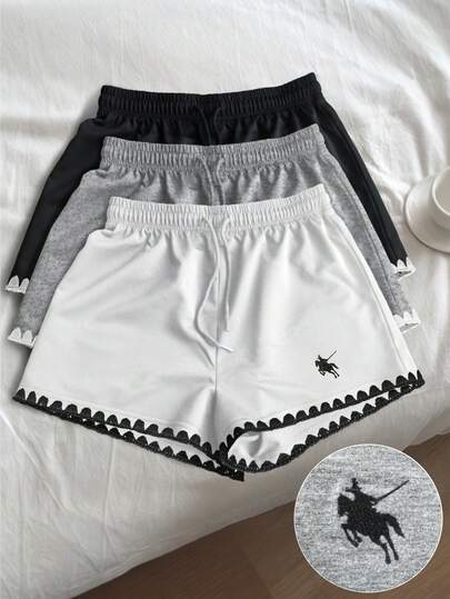 Resyla Conjunto de shorts de mujer minimalista y de moda, con bordado de conchas y artesanía de bordado en múltiples colores y piezas, un gran regalo para amigos