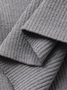 DAZY Women's Collared Ruched Fitted Short Sleeve Knit Top - Grey - View 6