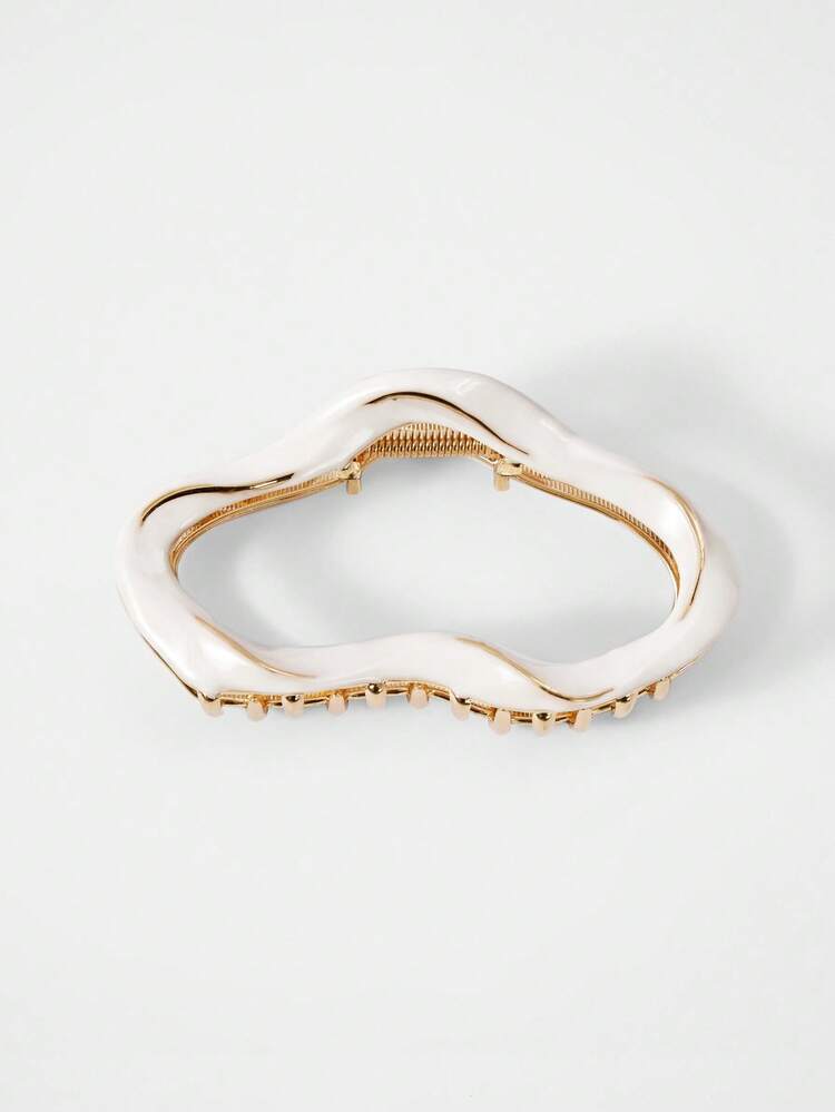 GOLD PLATED WHITE OIL DRIPPING CLOUD HAIRPIN