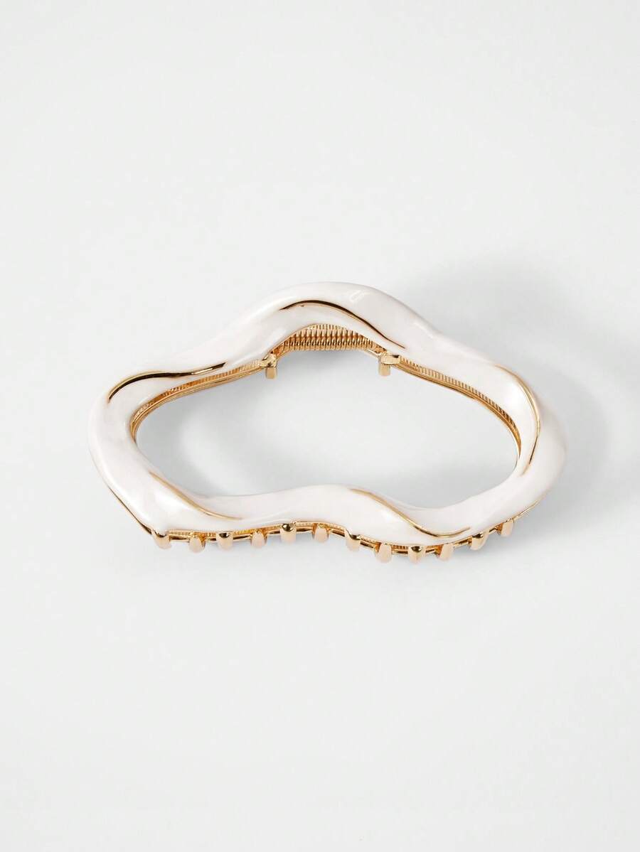 MOTF PREMIUM GOLD PLATED WHITE OIL DRIPPING CLOUD HAIRPIN - White - View 2