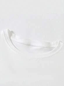 EMERY ROSE Women's Casual Crew-Neck T-Shirt With Heart And Slogan Pattern, Printed With "With God, All Things Are Possible" Women's Design Top, Comfortable To Wear - White - View 3