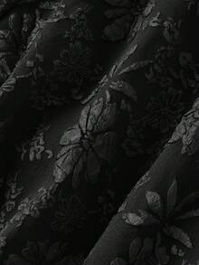 SHEIN MOD Đầm ngắn nữ màu đỏ jacquard có nơ, thích hợp cho mùa xuân và ngày Valentine. - màu đen - Xem 5