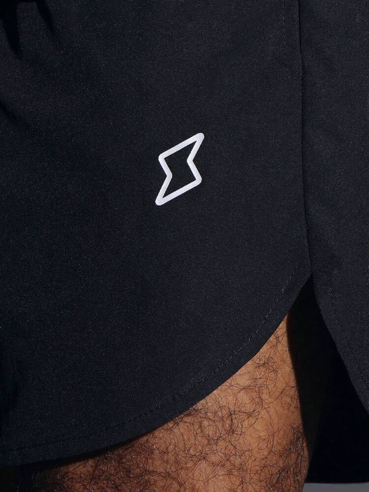 Nylon Running Shorts With Side Pockets