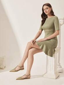 CUCCOO CHICEST 女士鞋履 春夏新款优雅尖头镂空约会通勤平底鞋 - 淺綠色 - 查看 3