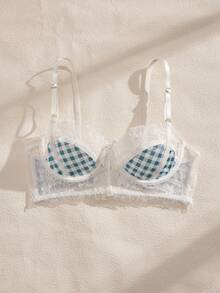 Eraneu 女士蕾丝拼接文胸 - 彩色 - 查看 7