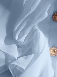 SHEIN Ladiora Sleeveless Ruffle Neck Women Camisole - Baby Blue - View 4