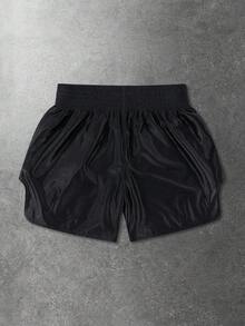 Street Life Pantalones cortos de boxeo con estampado de moda callejera para hombres - Negro - Ver 2