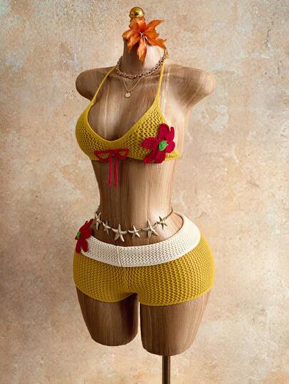 Mistrie Women's New Set Of Spring And Summer Yellow Suspender Bikini, Hip Hugging Shorts, Red Flower Bow, Slim Fit And Sexy Vacation Outfit, Two-Piece Set 
Summer Outfits Summer Clothes Summer Holiday Outfits Summer Outfits For Women Summer Outfit For Women Spring Outfit Women Spring Break Outfits Spring Clothing Spring Outfit Spring Clothes Sspring Clothes Women Vacation Outfits Women Holiday Outfits For Women Summer Holiday Outfits Vacation Outfits For Women Summer Vacation Outfits Beach Vacation Outfits For Women Casual Sets For Women Casual Outfit For Women