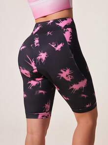 Exploreva Short de sport pour femmes avec poches - Short de cyclisme conçu spécifiquement pour les passionnées de cyclisme féminin - Multicolore - Voir 3