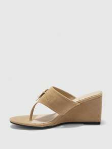 CUCCOO BIZCHIC 女士水钻装饰休闲厚底凉鞋 - 駝色 - 查看 9