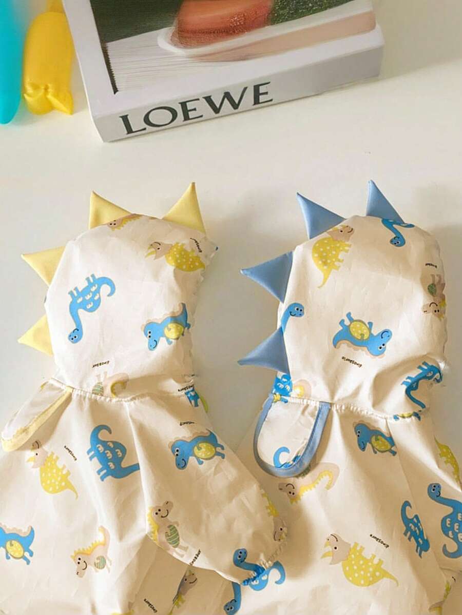 PETSIN 春夏新款恐龙变身服，狗狗防溅雨衣，泰迪熊，小型犬，宠物防雨服，宠物用品 - 彩色 - 查看 1