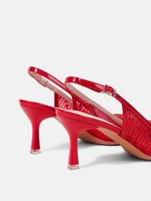 CUCCOO HITCHD Zapatos de tacón para mujer - Rojo - Ver 12