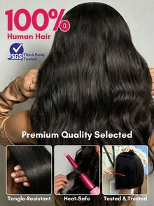 QUICK WEAR 9am Hair Store 即戴即用半头假发，预造型水波纹渐变棕色假发，黑色发根，灵活贴合，三合一半头假发，带抽绳，自然发际线，无缝设计，新手友好，即戴即用，无需胶水，真人发假发，预先拔毛发际线，180% 密度，16-28 英寸。 - S1B/4/30A - 查看 13