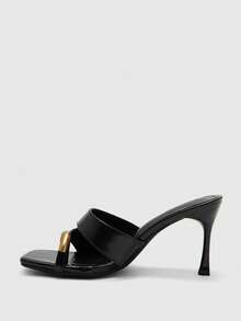 CUCCOO BIZCHIC Simple And Generous, Fashionable And Versatile, Casual Workplace Commuter Women's High-Heeled Sandals - Black - View 10