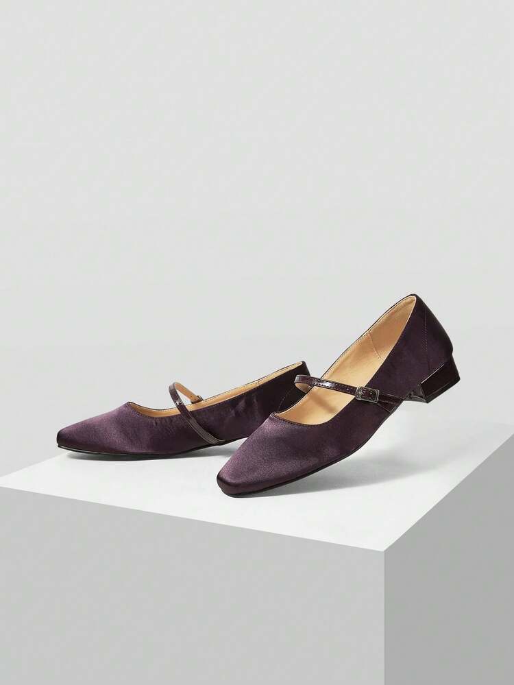 COMFORTABLE VERSATILE SQUARE HEEL WOMEN FLAT SHOES