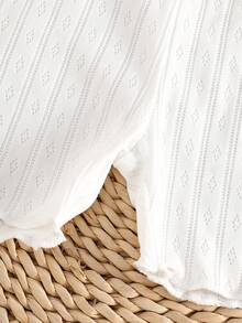 SHEIN Set de 5 pantalones cortos casuales, sueltos y cómodos para bebé niña y niño, con cintura elástica, de tela de punto floral calada, alta relación calidad-precio, adecuado para uso diario en primavera/verano, salidas y ropa de hogar para bebé - Multicolor - Ver 4