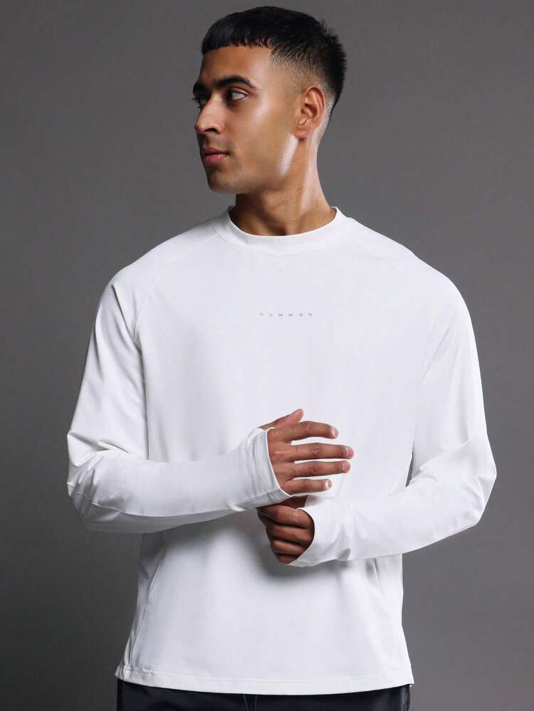 Muscle Fit Long Sleeve Crew Neck T Shirt