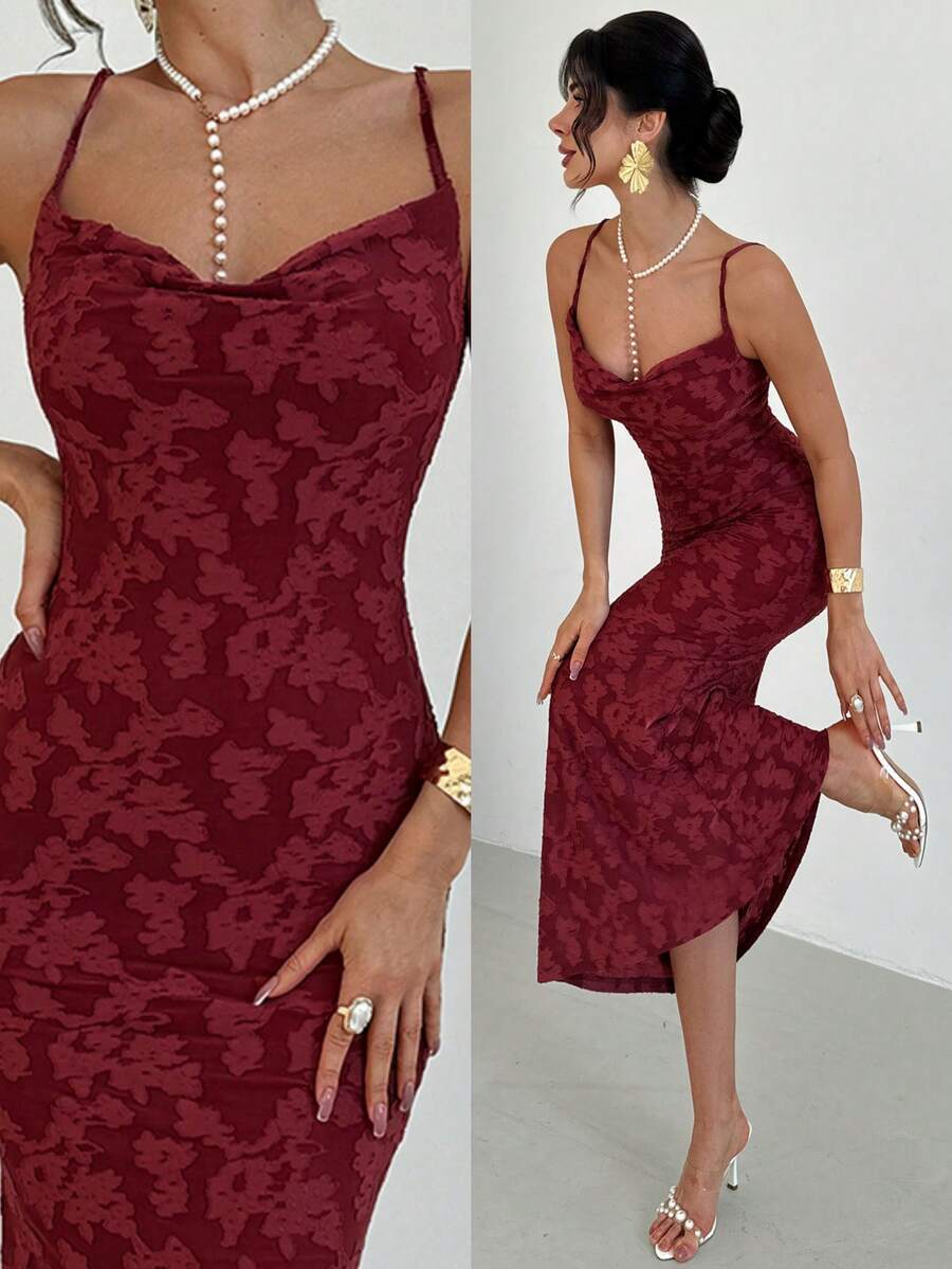 Firerie 女士优雅浪漫情人节度假纯色约会连衣裙，性感优雅连衣裙，红色婚纱，派对礼服，舞会礼服，晚礼服，正式礼服，鸡尾酒礼服，性感