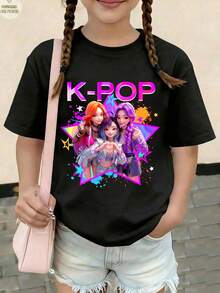 Girls' 2025 Custom Basic Short Sleeve - Black Double Brushed Milk Silk - Approved Undershirt - Black - View 1