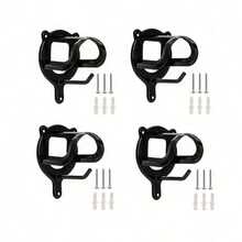 4 Counts Horse Bridle Rack Bracket Bridle Hooks Tack Storage Halter Hanger Metal Holder With Tubes And Screw For Horse Barn Supplies(Black) - Multicolor - View 8
