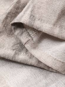 DAZY Conjunto de 2 piezas de chaleco casual con bolsillo y cuello en V con estampado floral y falda evasé para mujer, primavera/verano - Gris - Ver 7