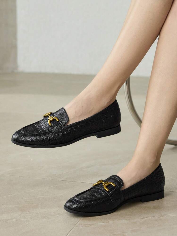 CASUAL COMFORTABLE METALLIC DETAIL FLATS VALENTINE'S DAY SPRING SHOES